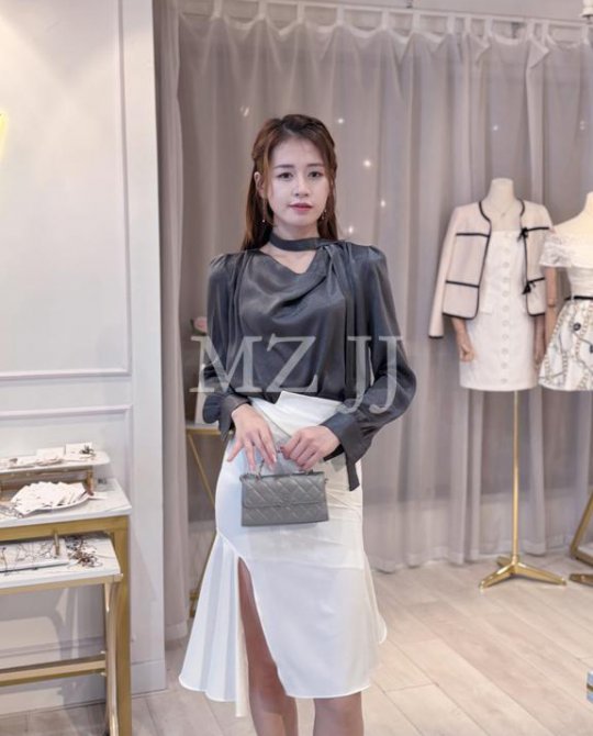 BL14794LGY Blouse