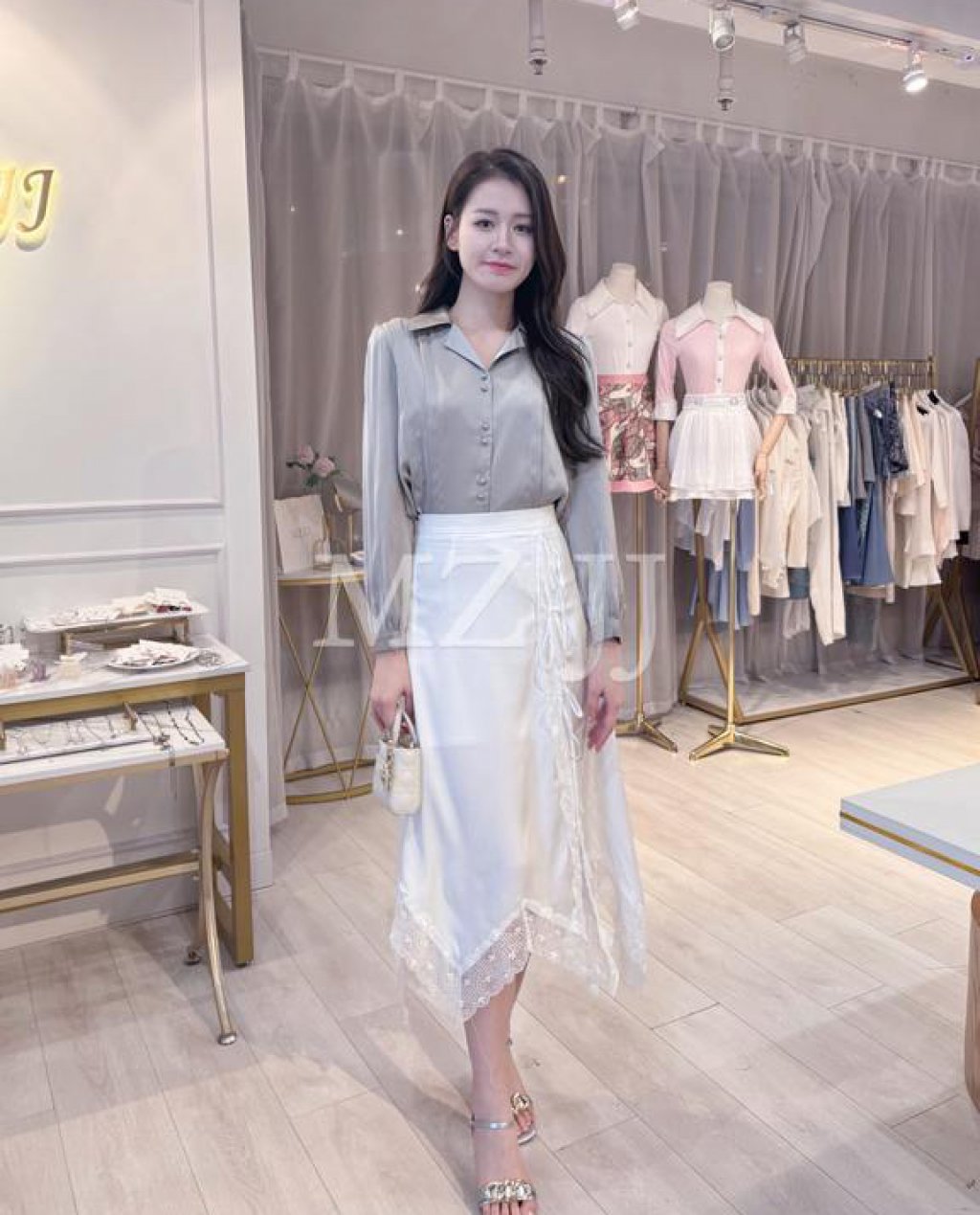 BL14858LGY Blouse